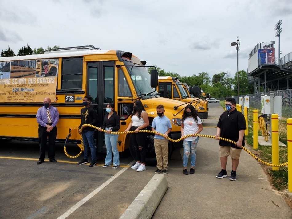 Electric School Bus Chargers—Loudoun County Transportation Center